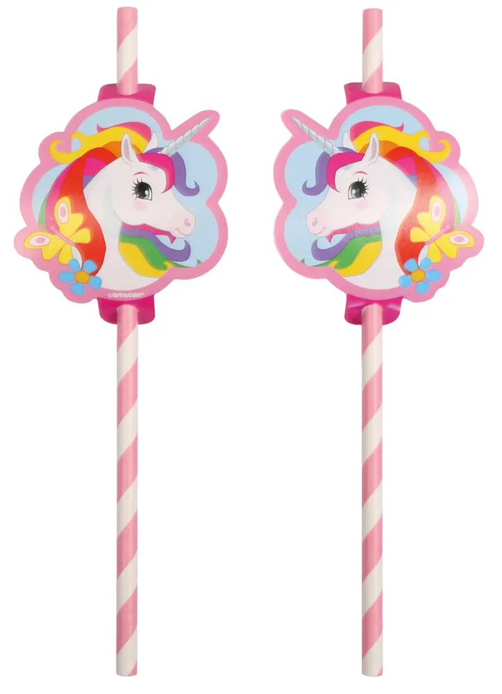 das-kost-mland-regenbogen-einhorn-trinkhalme-8-st-ck image 1