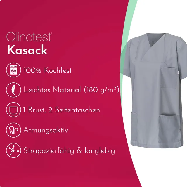 clinotest-personal-schlupfkasack-anna-anton-unisex-kurzarm image 1