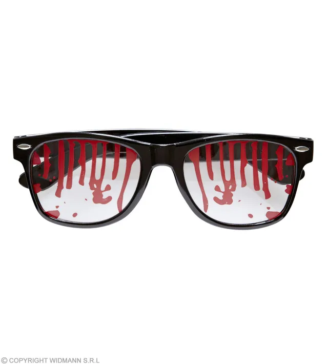 das-kost-mland-brille-blutbefleckt-schwarz-rot-accessoire image 1