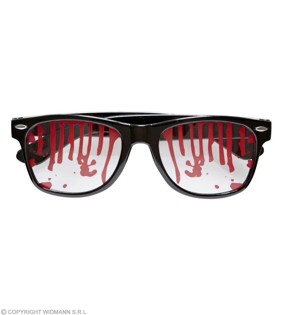 das-kost-mland-brille-blutbefleckt-schwarz-rot-accessoire image 1