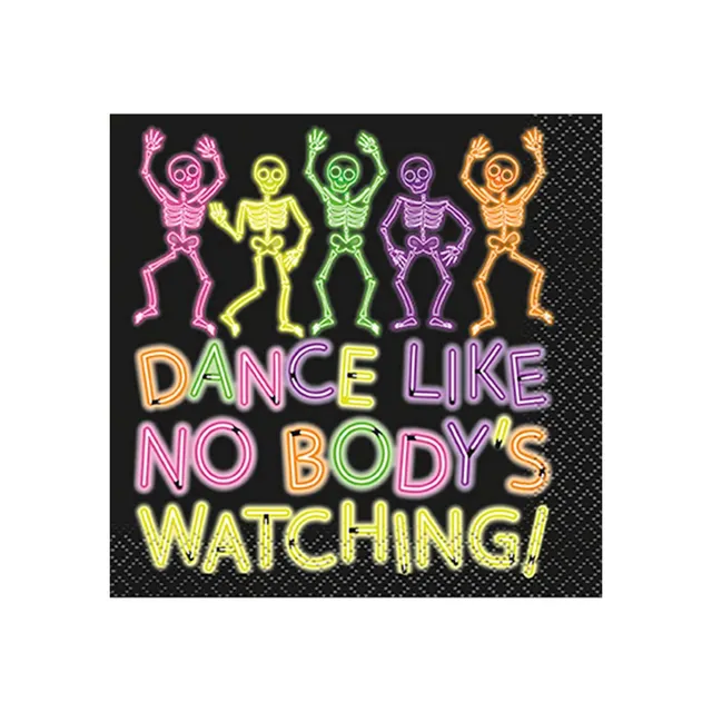 das-kost-mland-neon-dance-servietten-16-st-ck-25-cm-bunt image 1