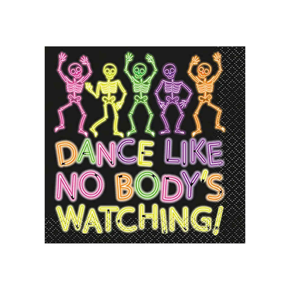 das-kost-mland-neon-dance-servietten-16-st-ck-25-cm-bunt image 1