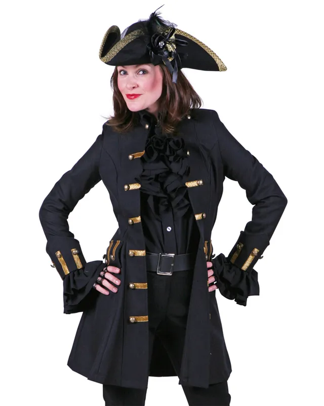 das-kost-mland-damen-jane-alday-piratin-kost-m-schwarz-gold-gr-m image 1