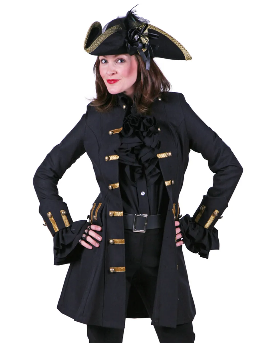das-kost-mland-damen-jane-alday-piratin-kost-m-schwarz-gold-gr-m image 1