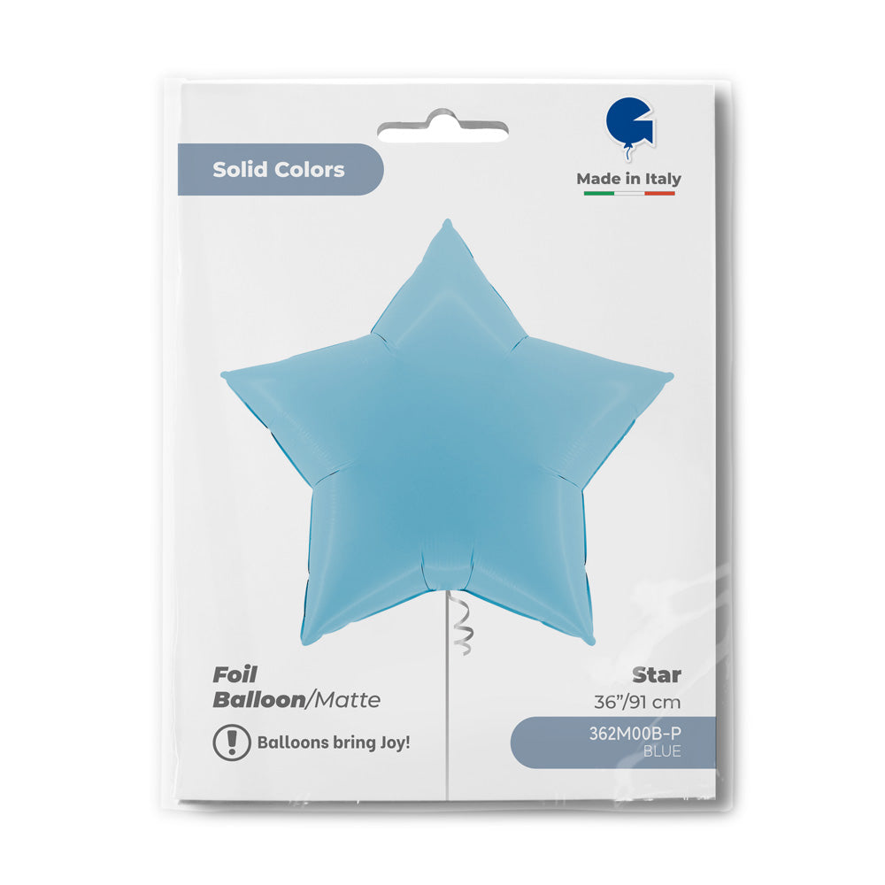 das-kost-mland-folienballon-stern-blau-matt-91cm-riesenballon image 2