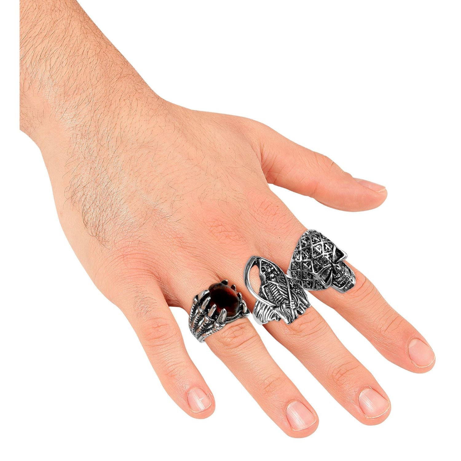 das-kost-mland-halloween-ringe-3-teilig-silber-totenkopf image 7
