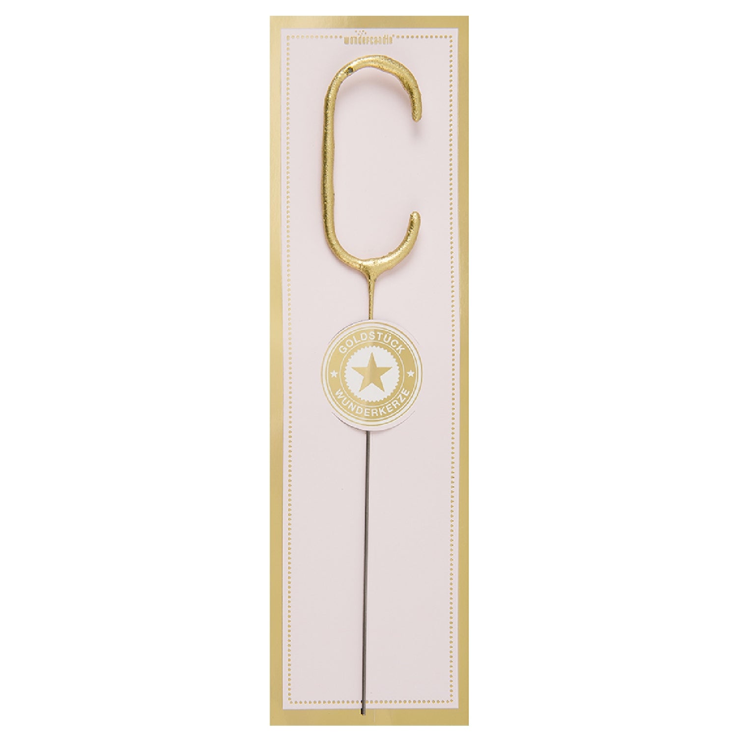 das-kost-mland-classic-wunderkerze-buchstabe-c-gold-6-5cm image 1