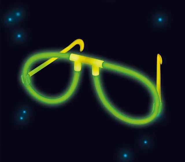 das-kost-mland-accessoires-knicklicht-brille-gelb-gr-n-2st image 1