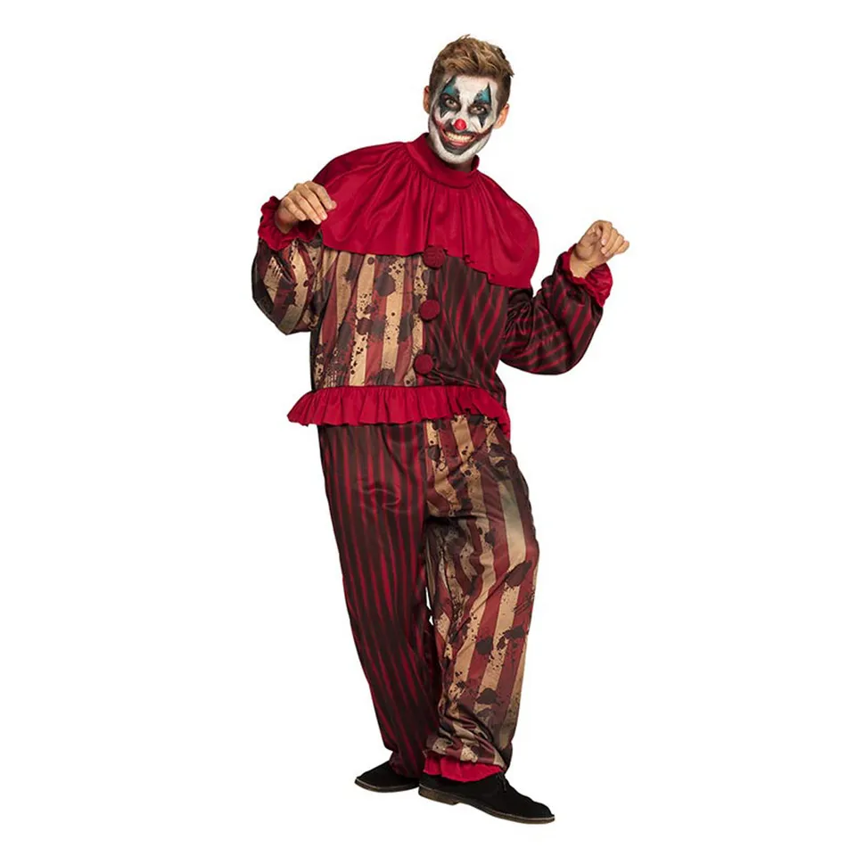 das-kost-mland-herren-horror-clown-kost-m-54-56-oberteil-hose image 1