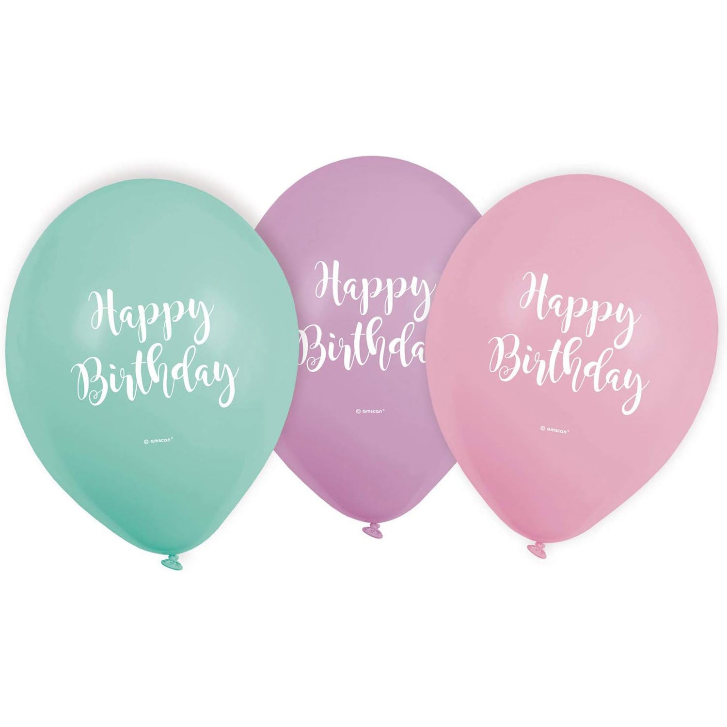 das-kost-mland-happy-birthday-luftballon-pastel-6stk-22-8cm image 1