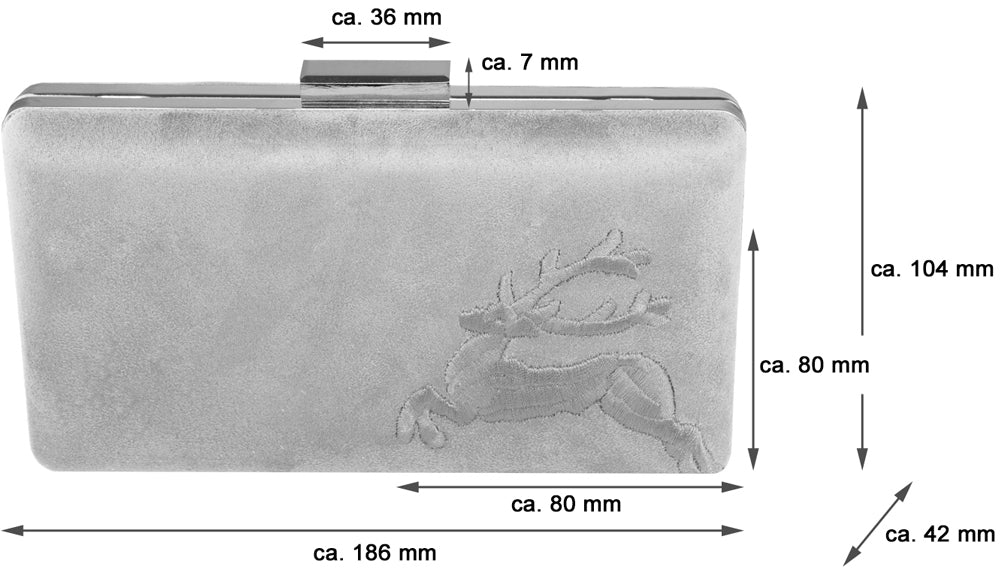 das-kost-mland-accessoires-handtasche-hirsch-clutch-rot-kette image 5