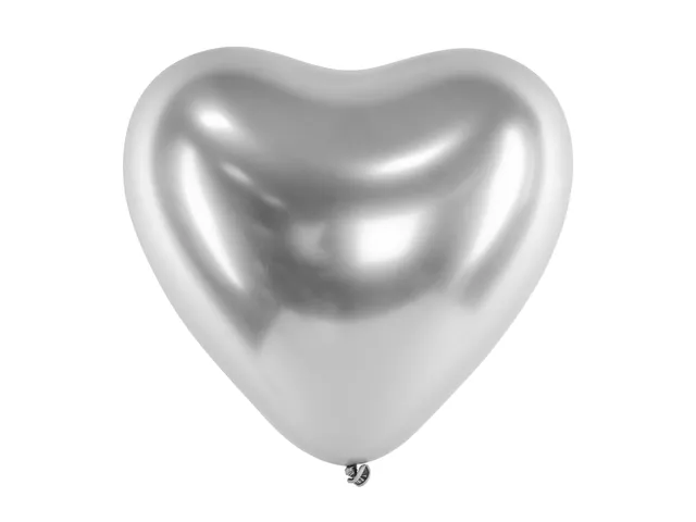 das-kost-mland-herz-luftballon-glossy-30cm-silber-50-stk image 1