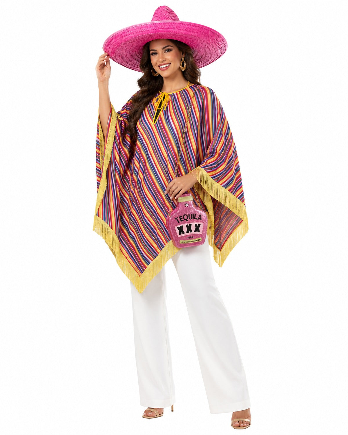 das-kost-mland-damen-mexikanerin-kost-m-pink-3-teilig-fiesta image 2