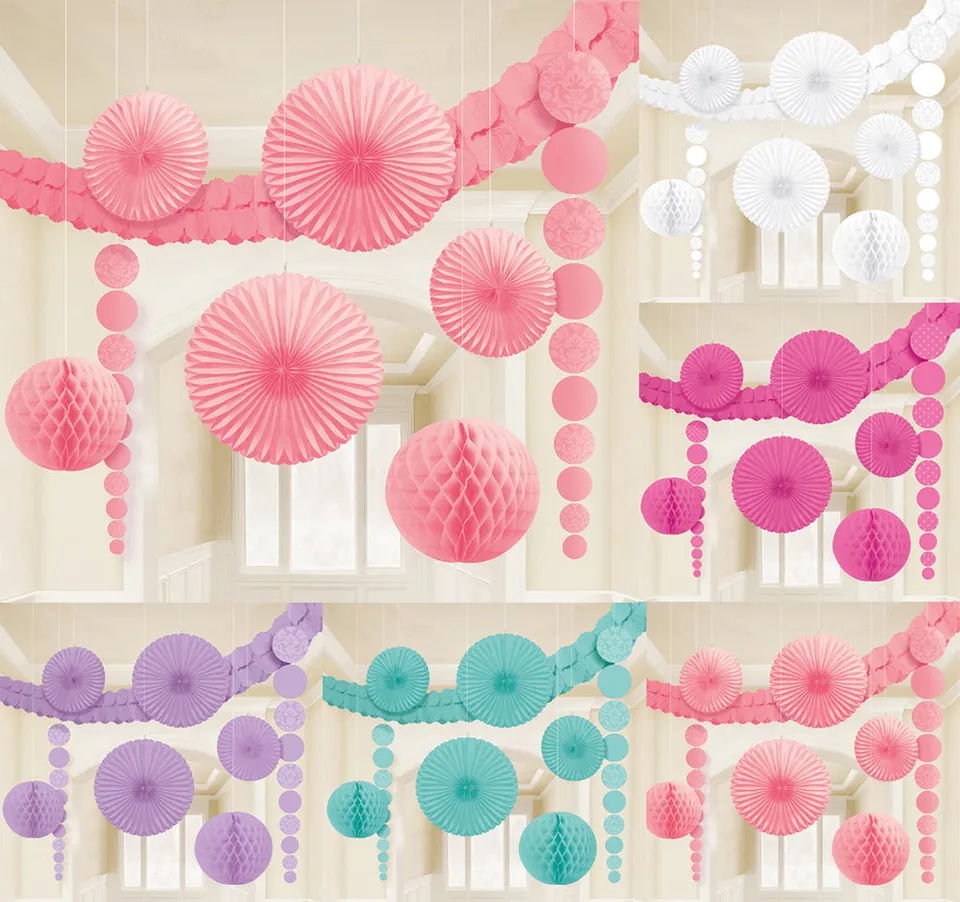 das-kost-mland-dekorationen-h-nge-deko-set-9tlg-rosa-partydeko image 1