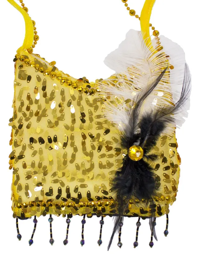 das-kost-mland-charleston-pailletten-handtasche-gold-20er-jahre image 1