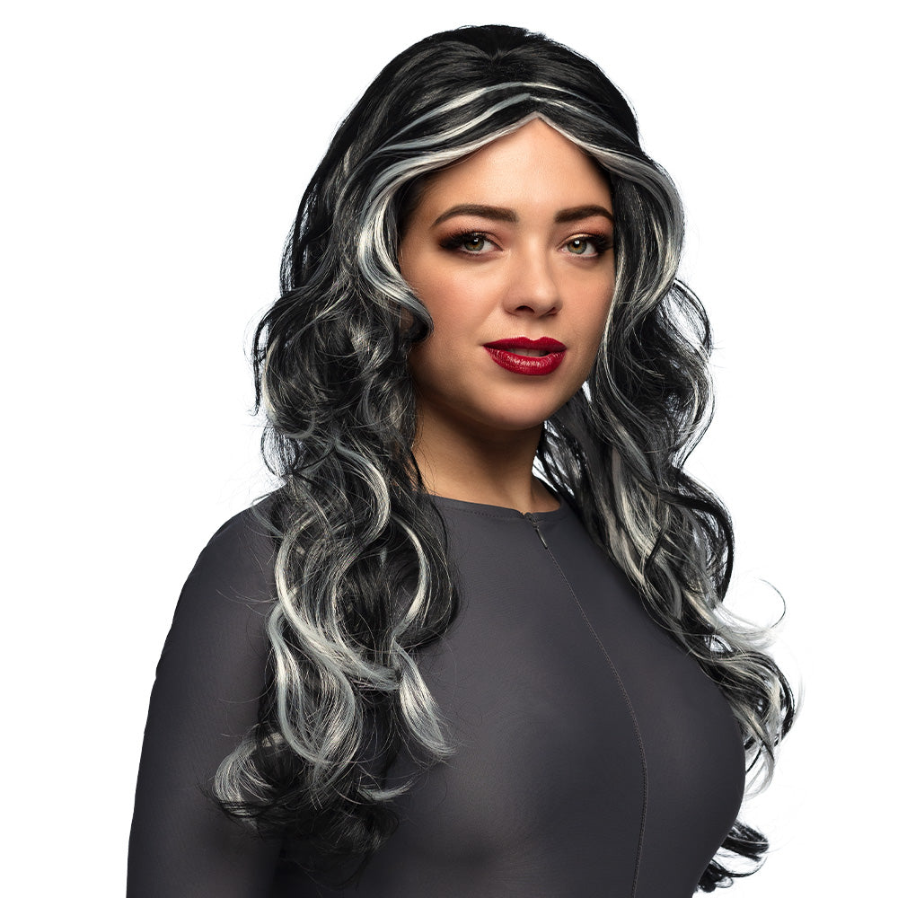 das-kost-mland-accessoires-hexen-per-cke-swamp-witch-schwarz-wei image 1