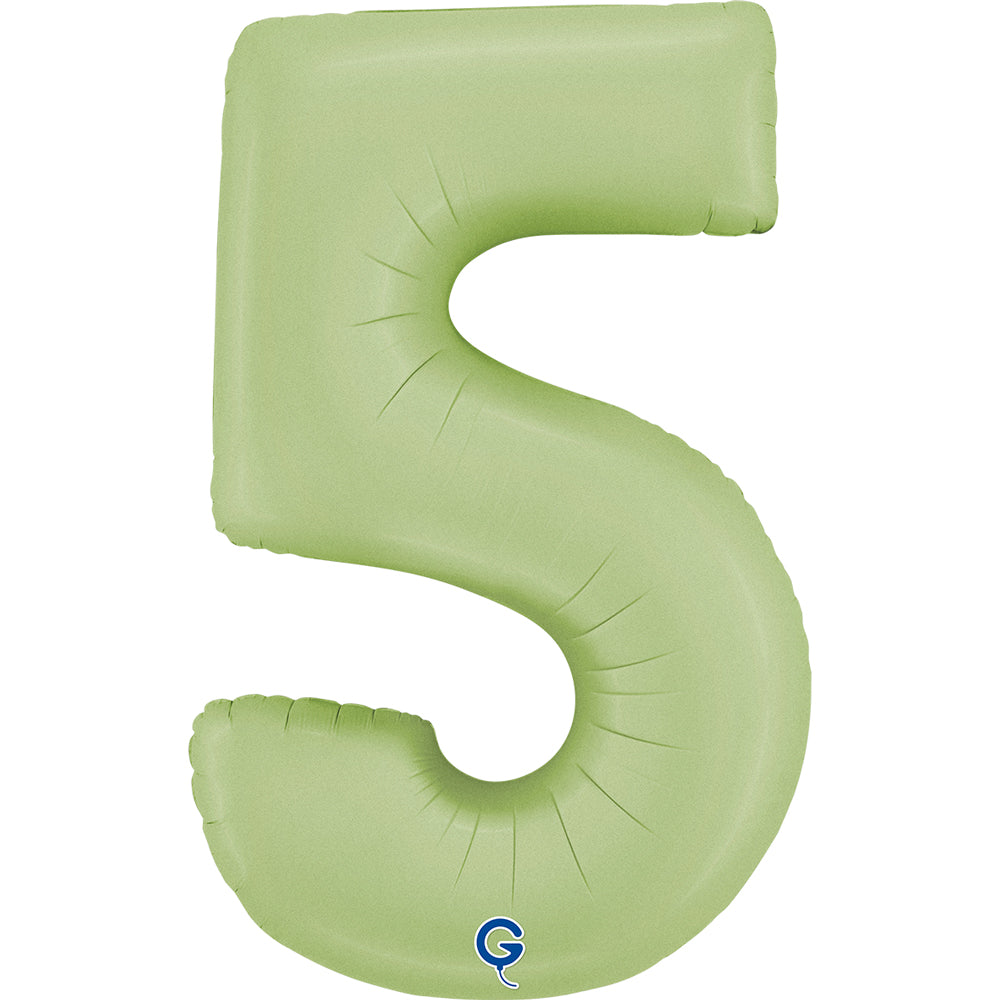 das-kost-mland-riesenzahl-folienballon-66cm-satin-olive-zahl-5 image 3