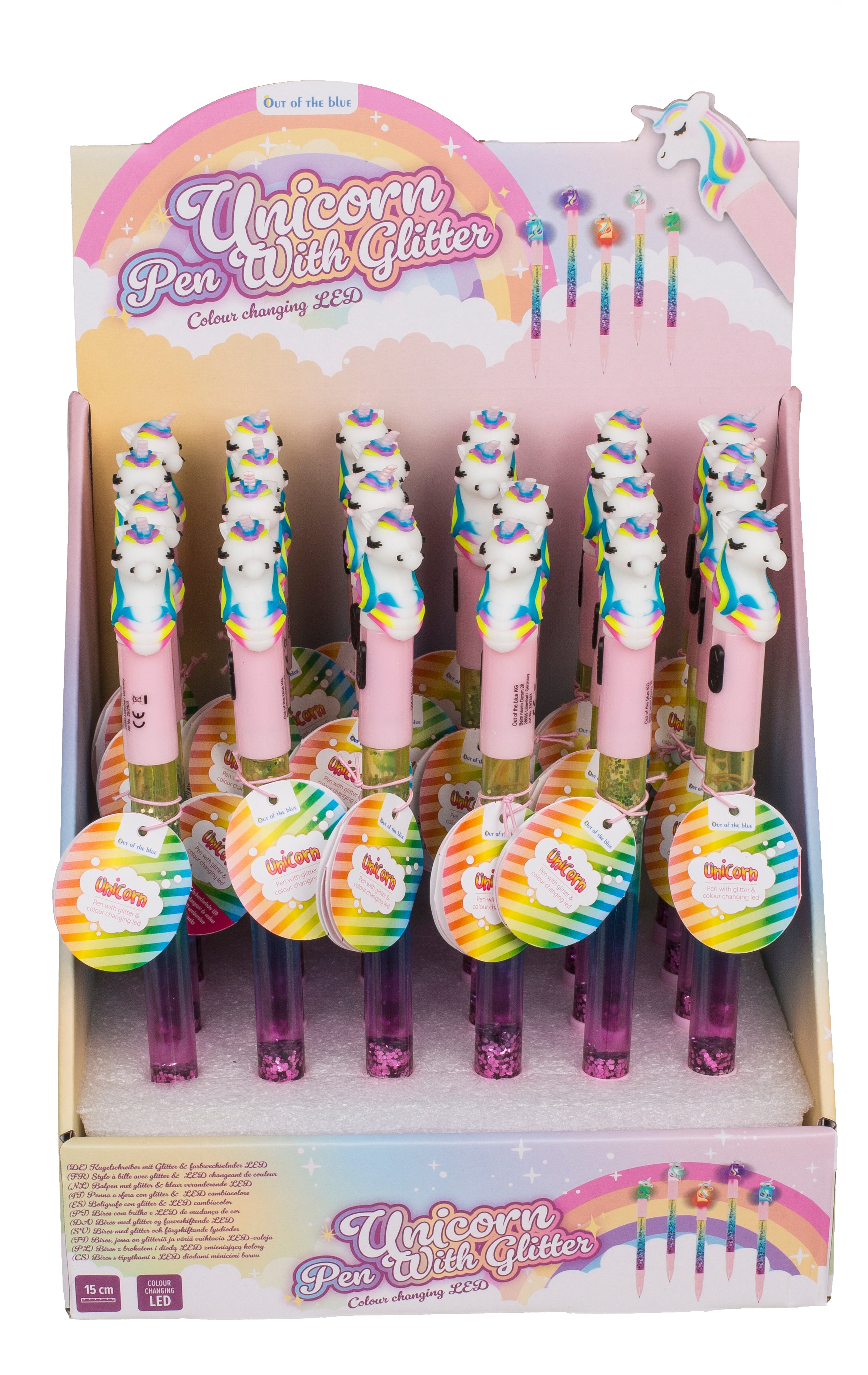 das-kost-mland-dekorationen-kugelschreiber-einhorn-glitter-kuli-led image 4