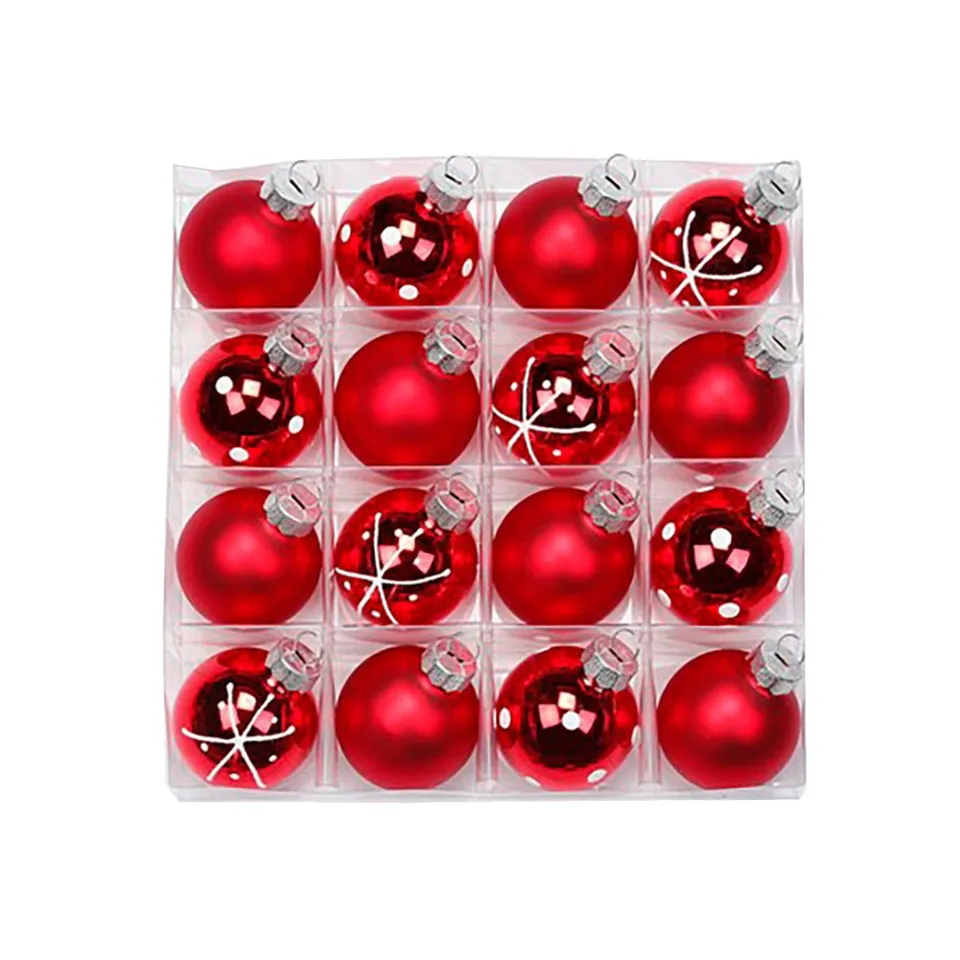 das-kost-mland-merry-red-weihnachtskugeln-rot-4cm-16-st-ck image 1