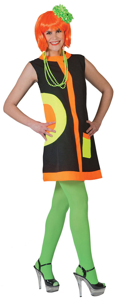 das-kost-mland-mod-dress-neon-hippie-kost-m-damen-gr-36-38 image 6