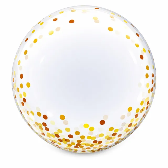 das-kost-mland-dekorationen-bubble-ballon-61cm-gold-dots image 1