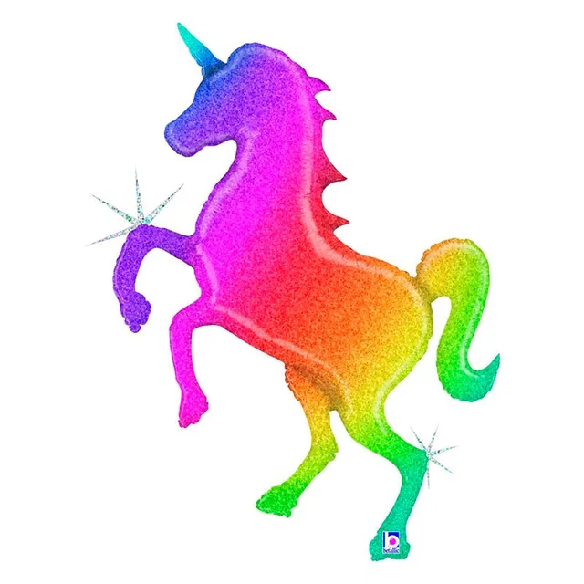 das-kost-mland-einhorn-folienballon-glitter-137cm-form-ii image 1