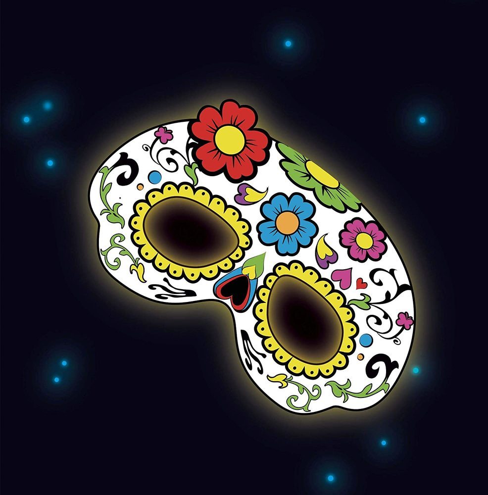 das-kost-mland-day-of-the-dead-knicklicht-maske-wei-brille image 2