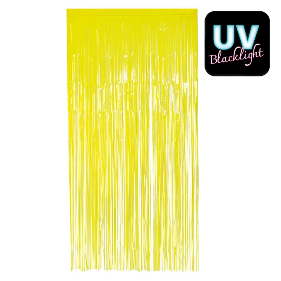 das-kost-mland-dekorationen-folienvorhang-neon-gelb-uv-100x200cm image 1