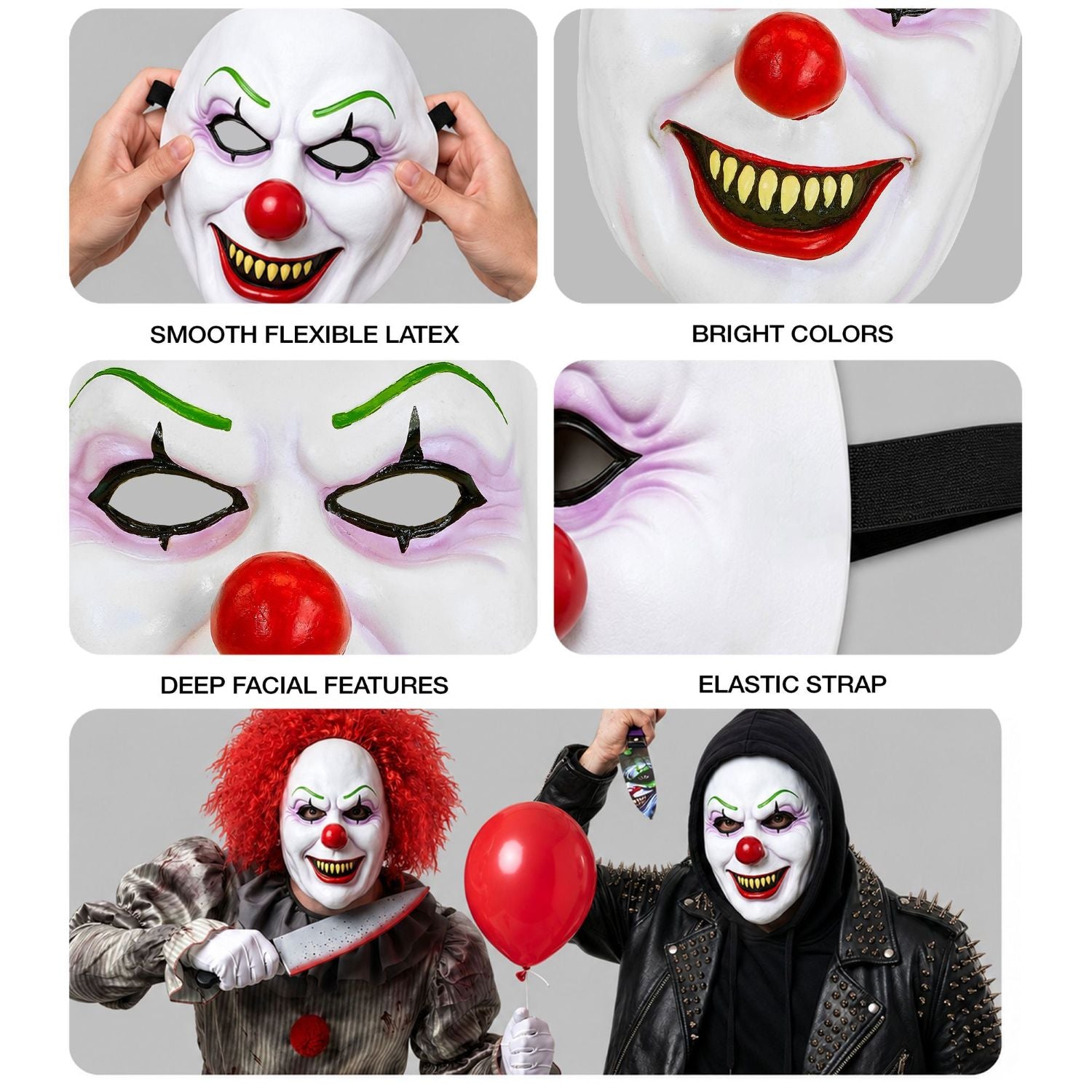 das-kost-mland-killer-clown-maske-wei-horror image 6
