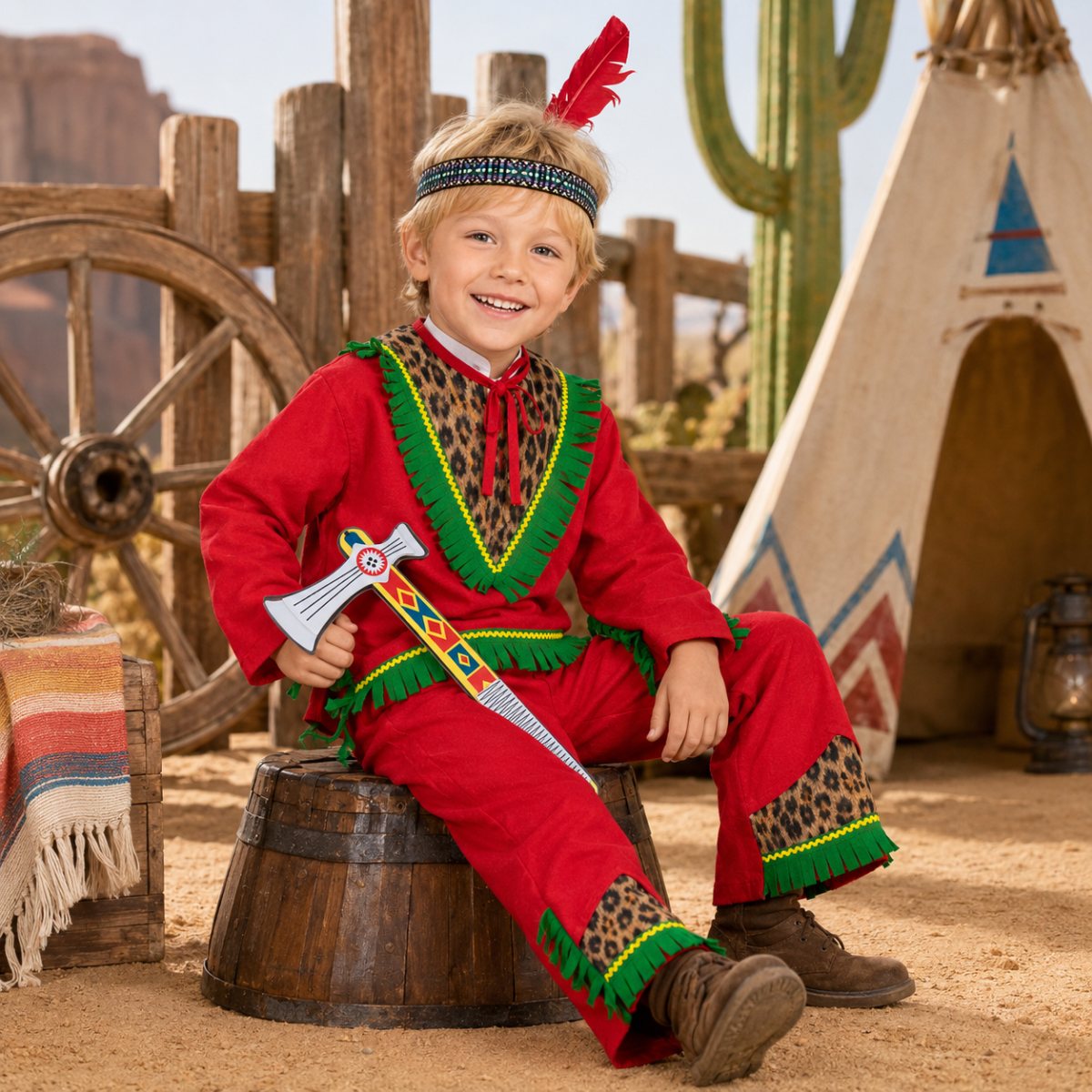 das-kost-mland-jungen-indianer-kiowa-kost-m-kinder-gr-116-4-tlg-rot image 5
