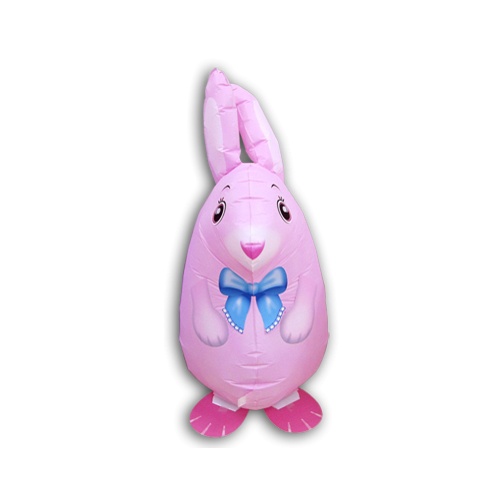 das-kost-mland-dekorationen-airwalker-hase-pink-folienballon-60cm image 1