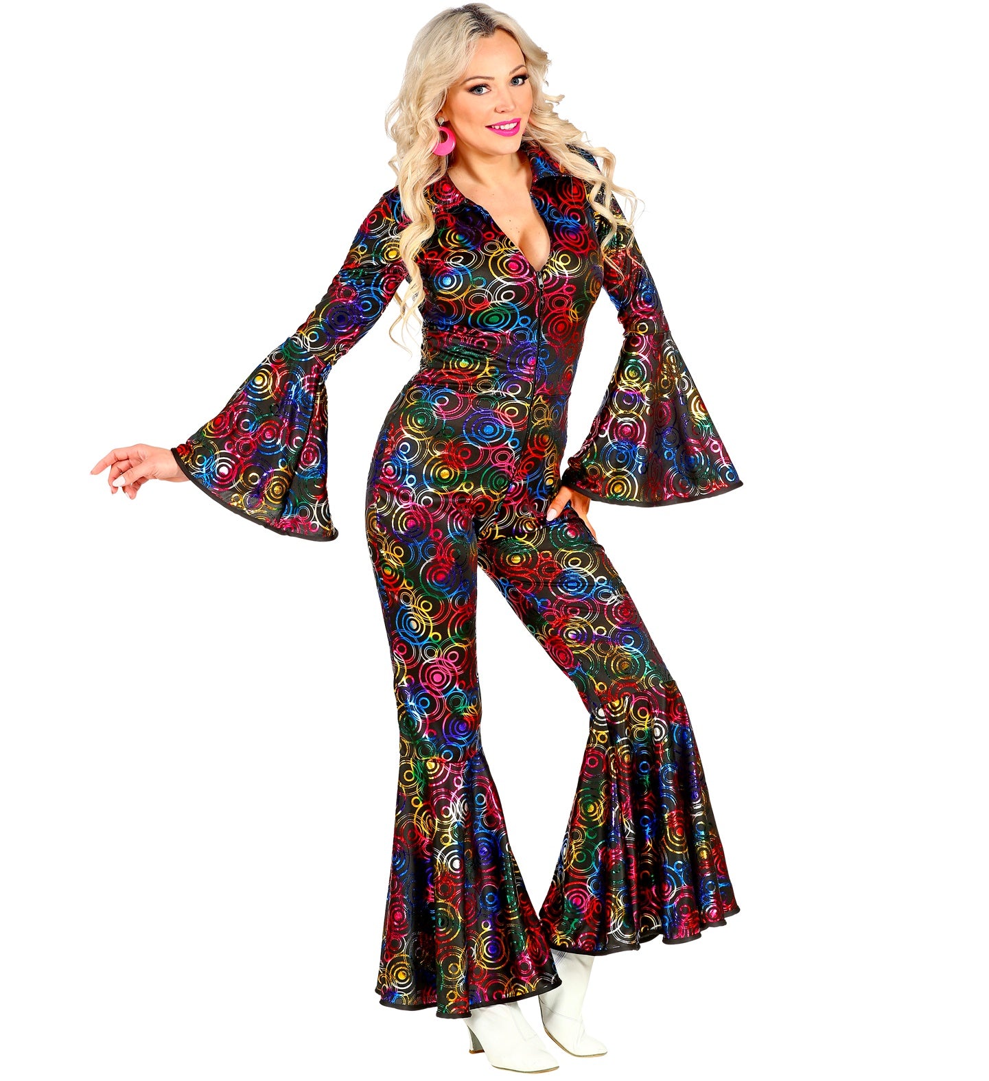 das-kost-mland-damen-70er-glitter-dots-anzug-disco-kost-m-bunt image 2