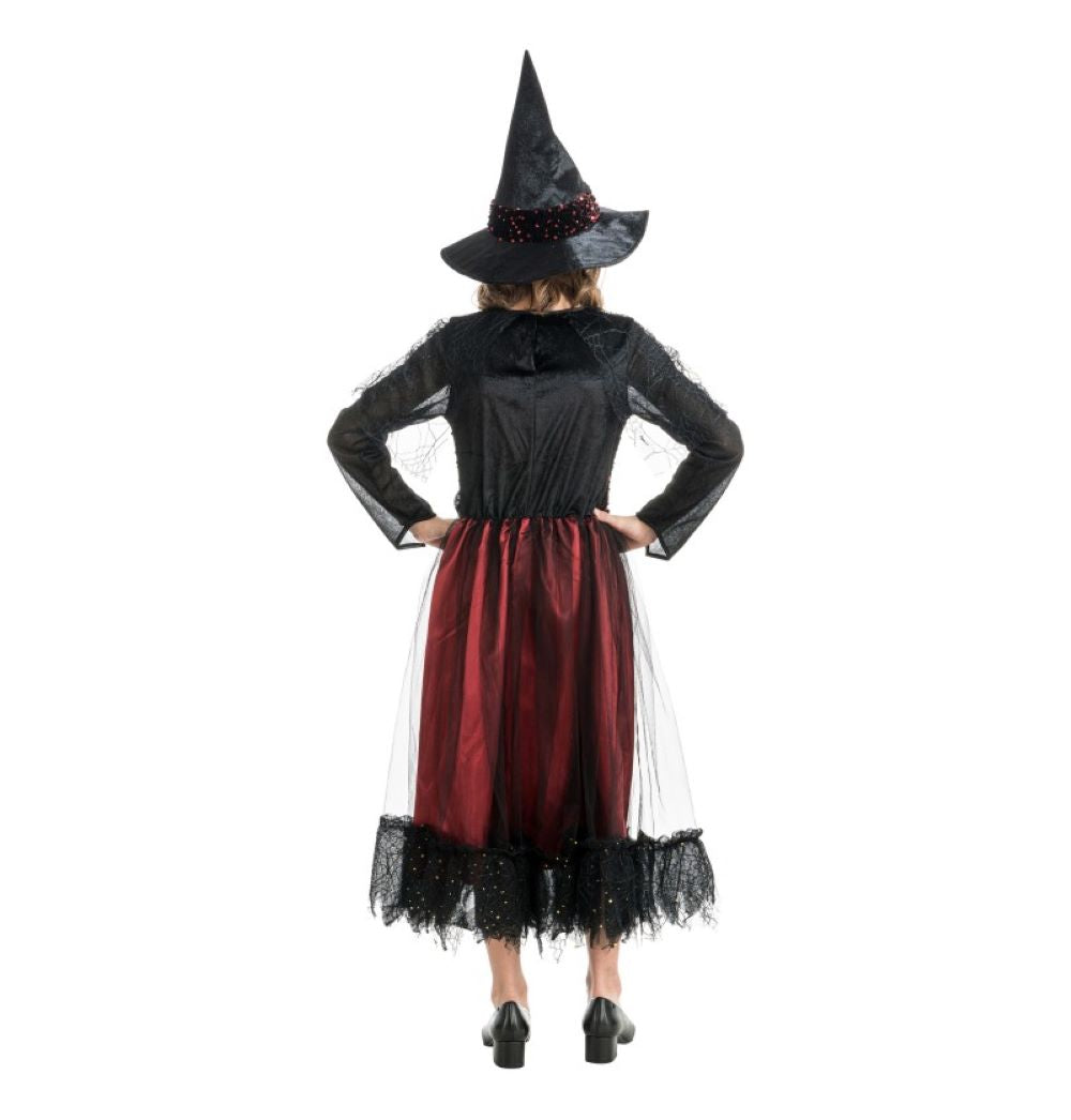 das-kost-mland-m-dchen-hexenkost-m-lucinda-kleid-schwarz-burgund image 2