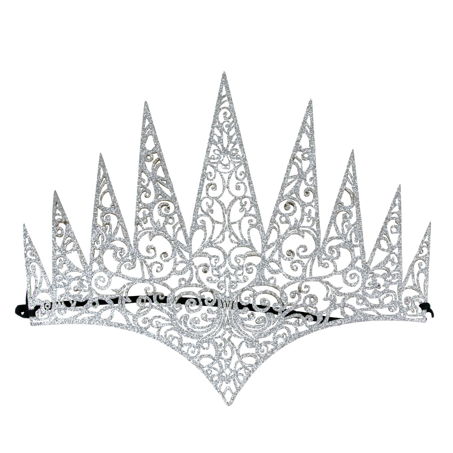 das-kost-mland-accessoires-stirnband-krone-eis-k-nigin-silber-neu image 1