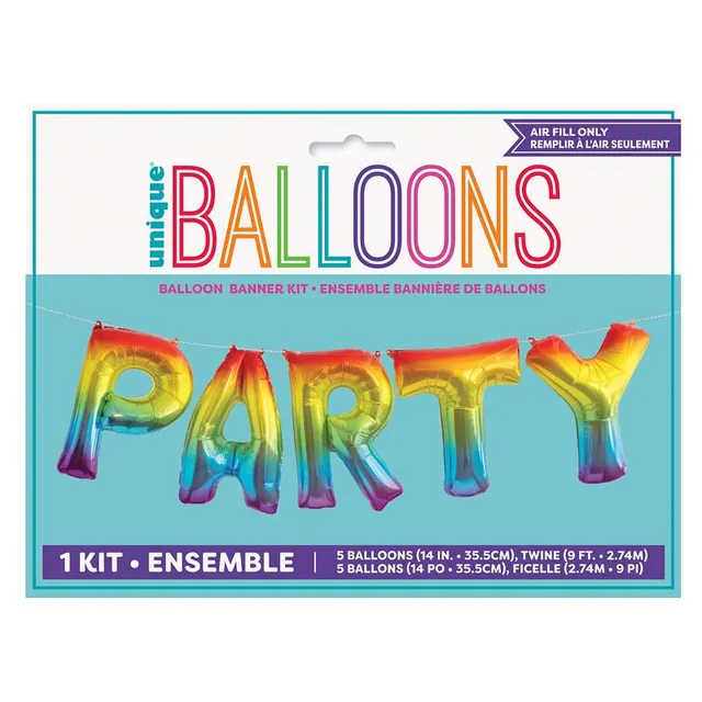 das-kost-mland-party-ballongirlande-folienballon-36cm-regenbogen image 1