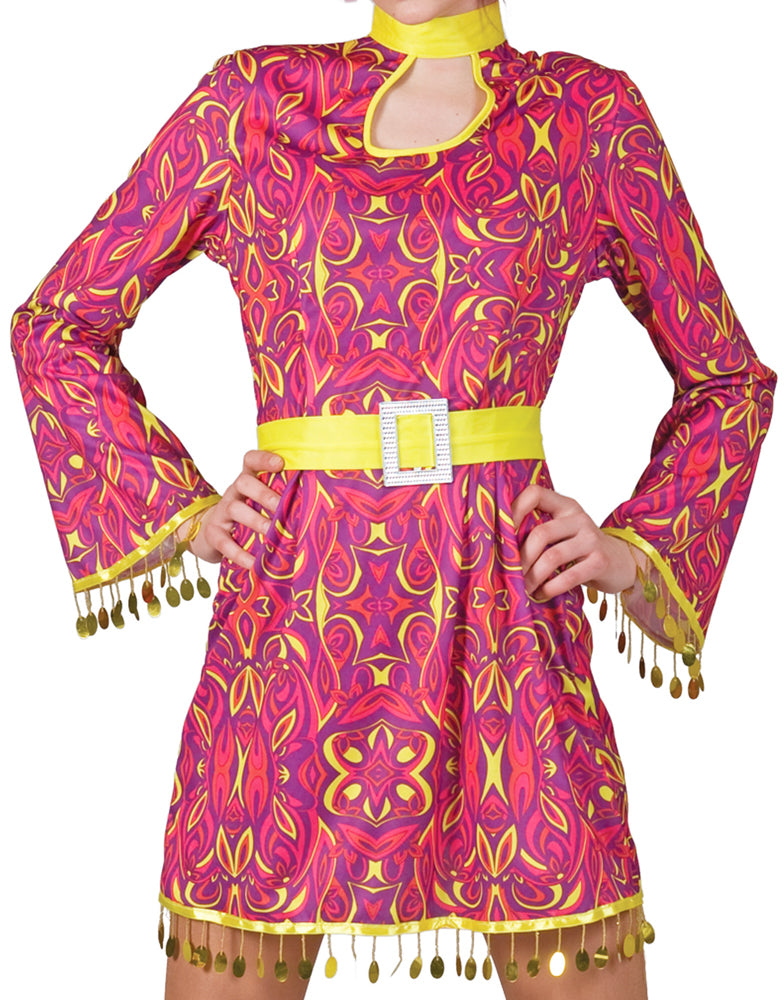 das-kost-mland-patsy-hippie-girl-kost-m-pink-gelb-40-42 image 2