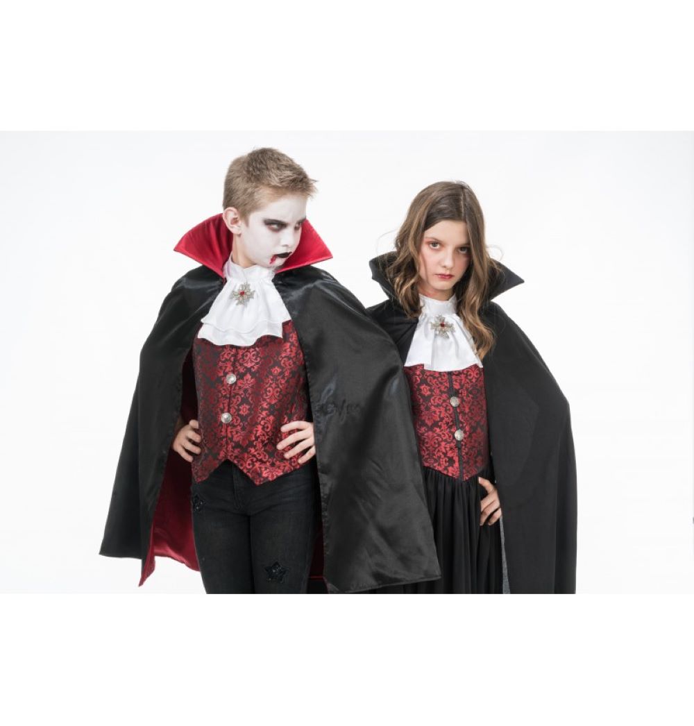 theodora-vampiress-vampirkost-m-kinder-schwarz-rot-umhang image 2
