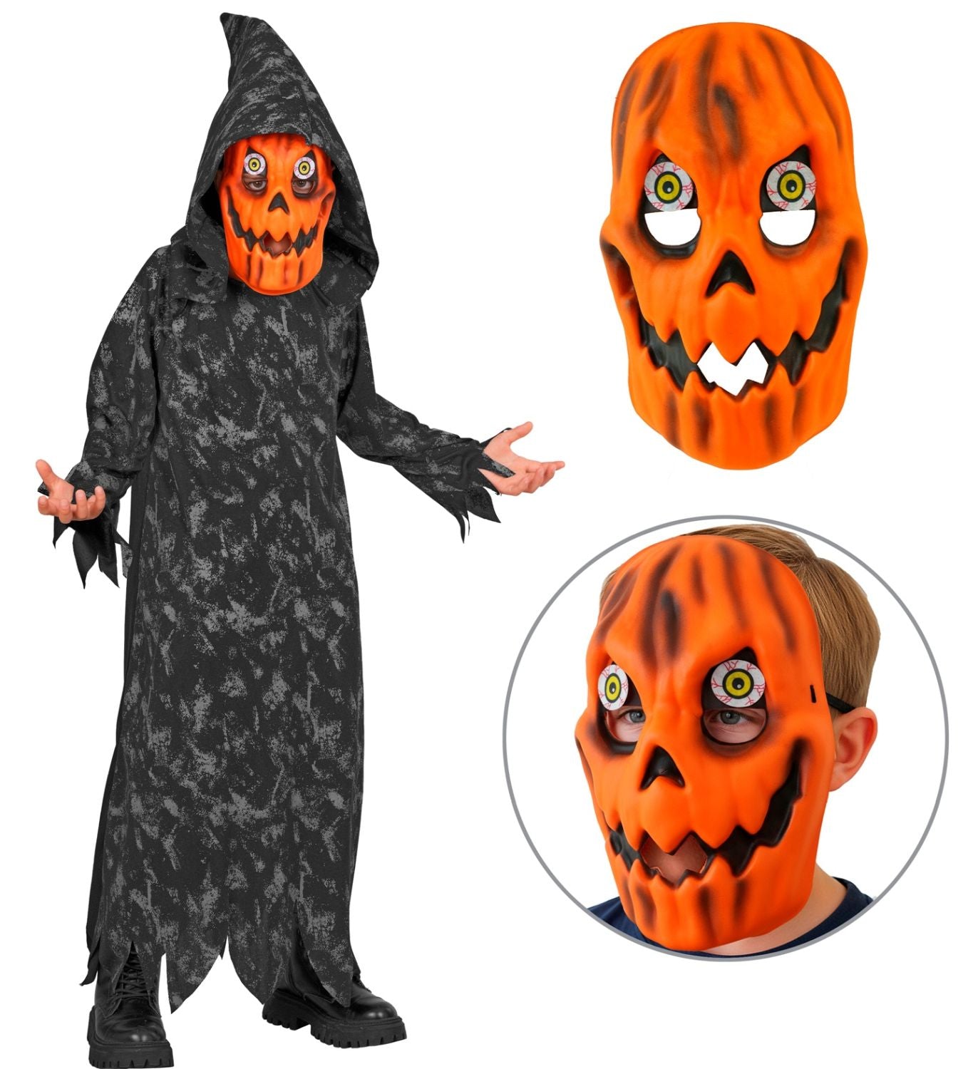 das-kost-mland-jungen-k-rbis-sensemann-kost-m-schwarz-orange-128-164 image 4
