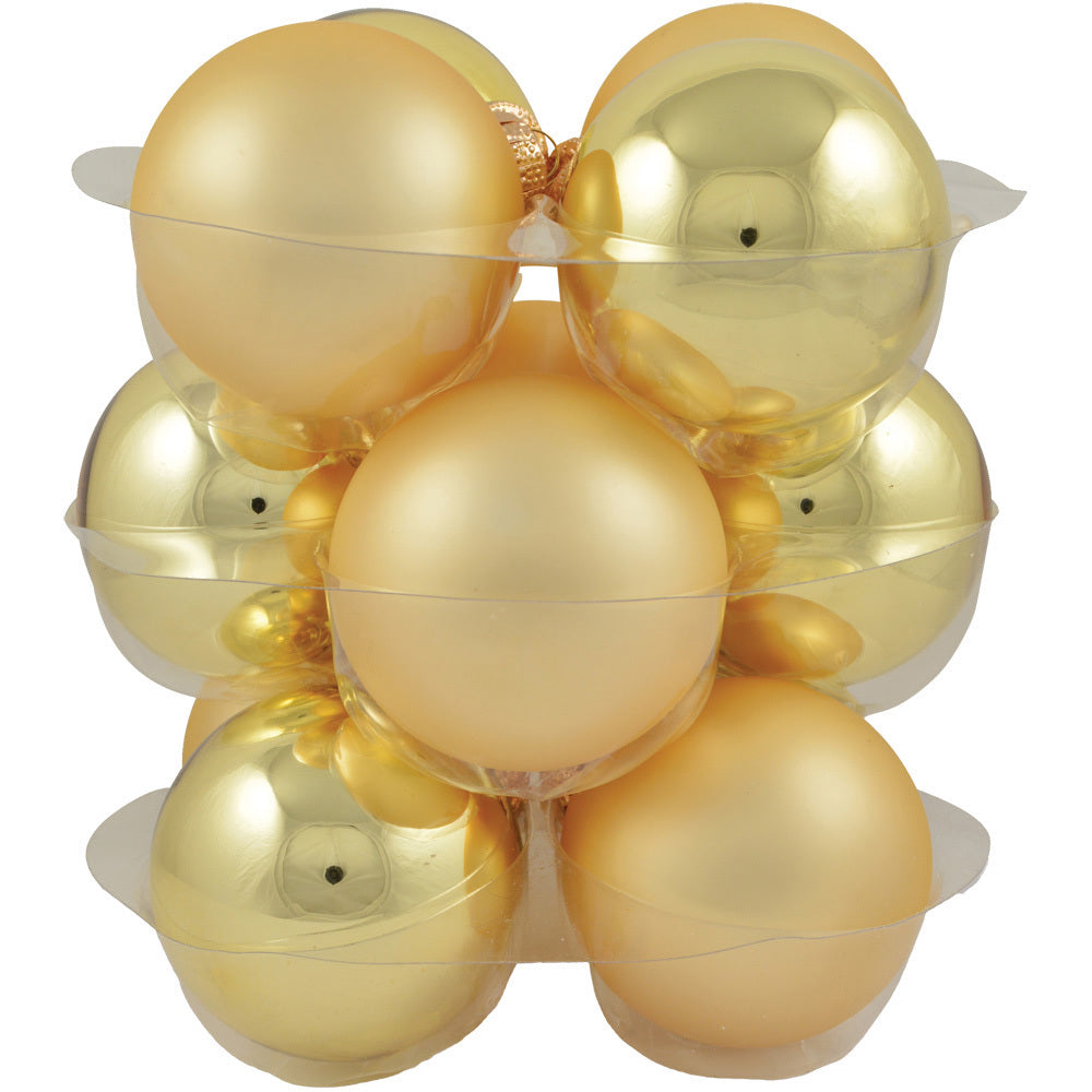 riffelmacher-26270-weihnachtskugeln-14-stk-8cm-gold-glas image 3