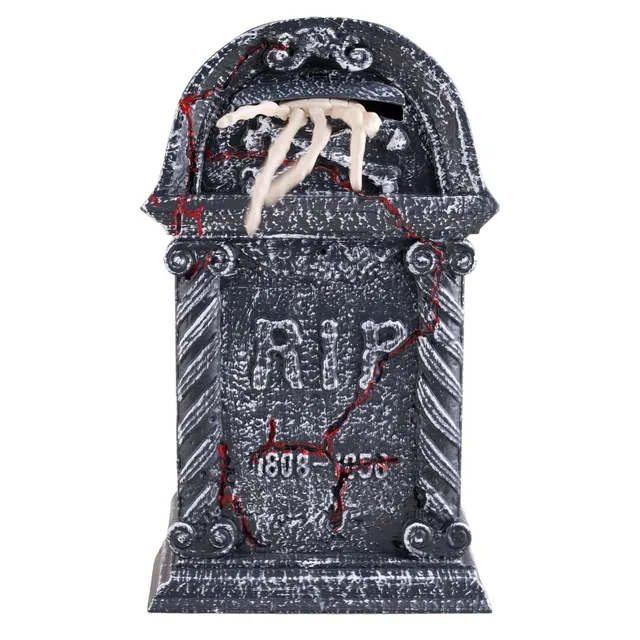 das-kost-mland-grabstein-skeletthand-deko-animatronic-44cm image 1