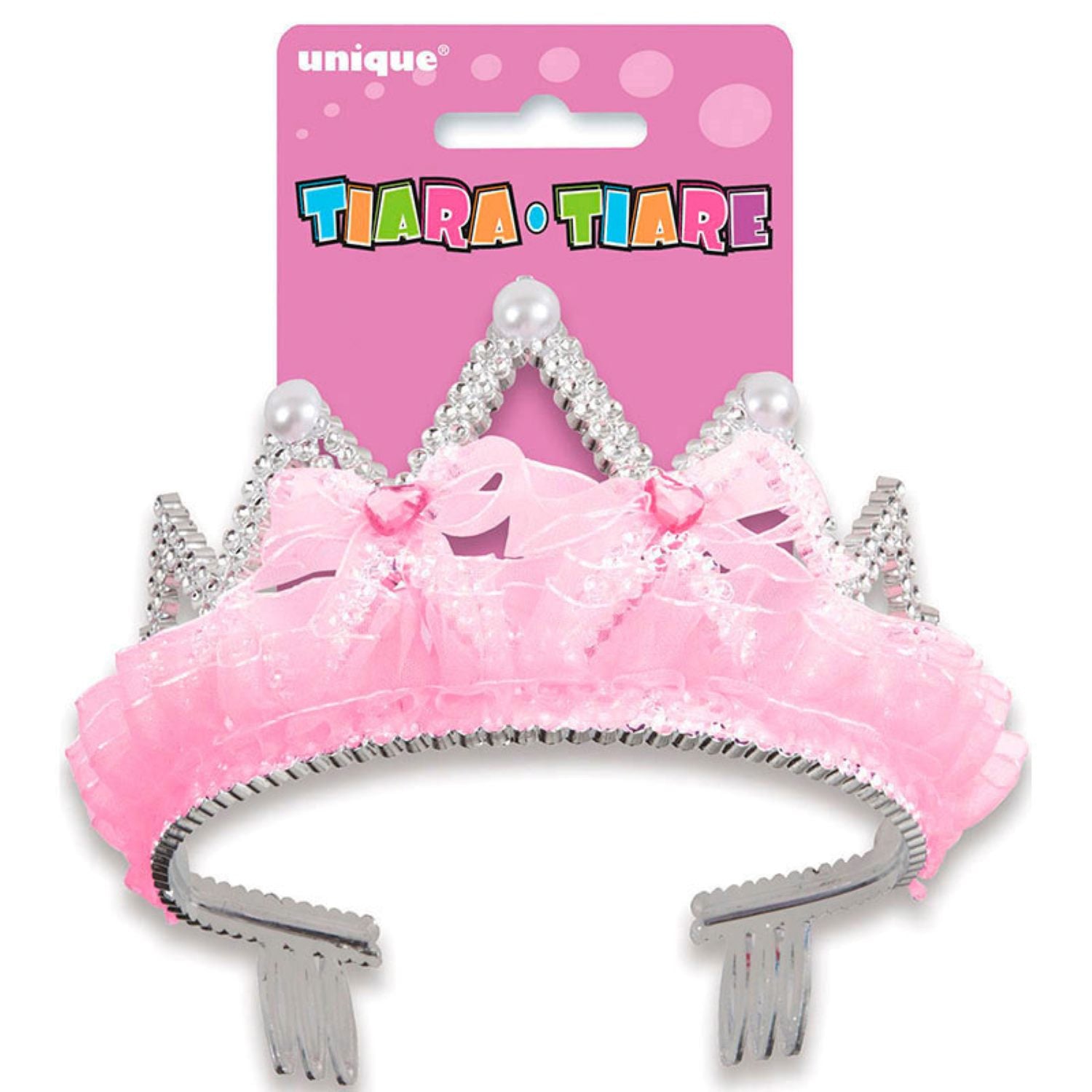 das-kost-mland-accessoires-tiara-diadem-pinke-schleife image 2