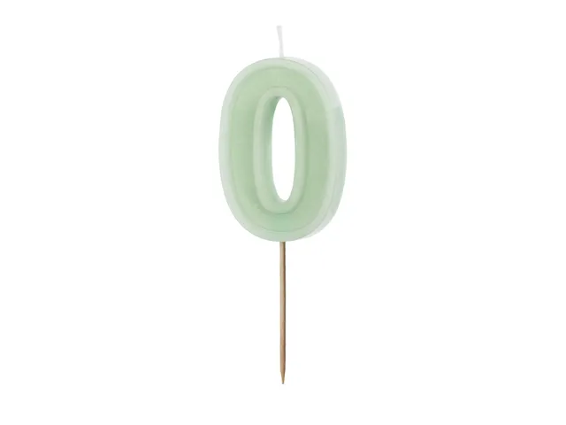 das-kost-mland-dekorationen-zahlenkerze-0-tortenkerze-6cm-gr-n image 1