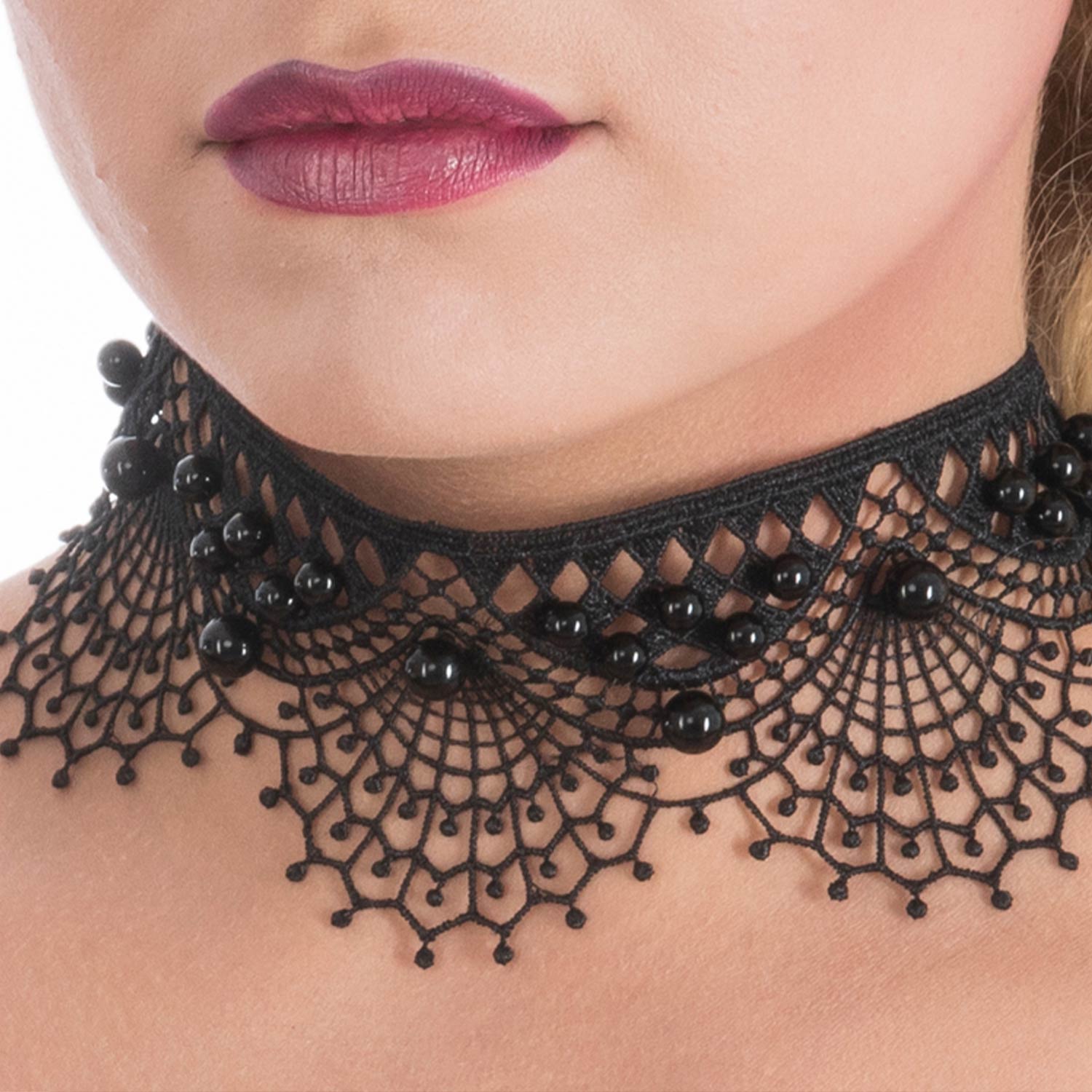 das-kost-mland-black-pearls-barock-schmuckset-schwarz-halskette image 2