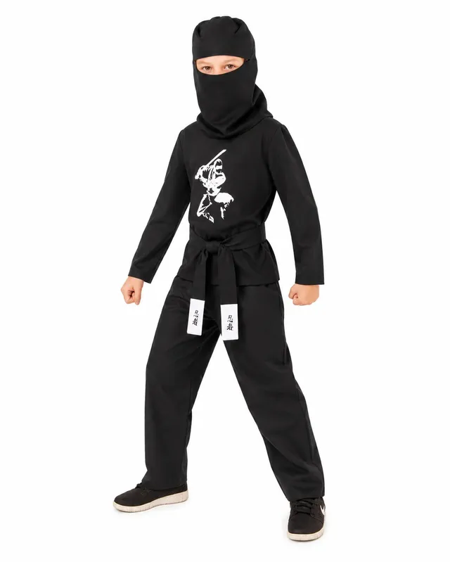 das-kost-mland-jungen-ninja-kost-m-kinder-4-tlg-schwarz-samurai image 1