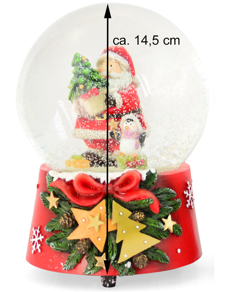 spieluhr-schneekugel-weihnachtsmann-pinguin-14-5cm-polyresin image 2