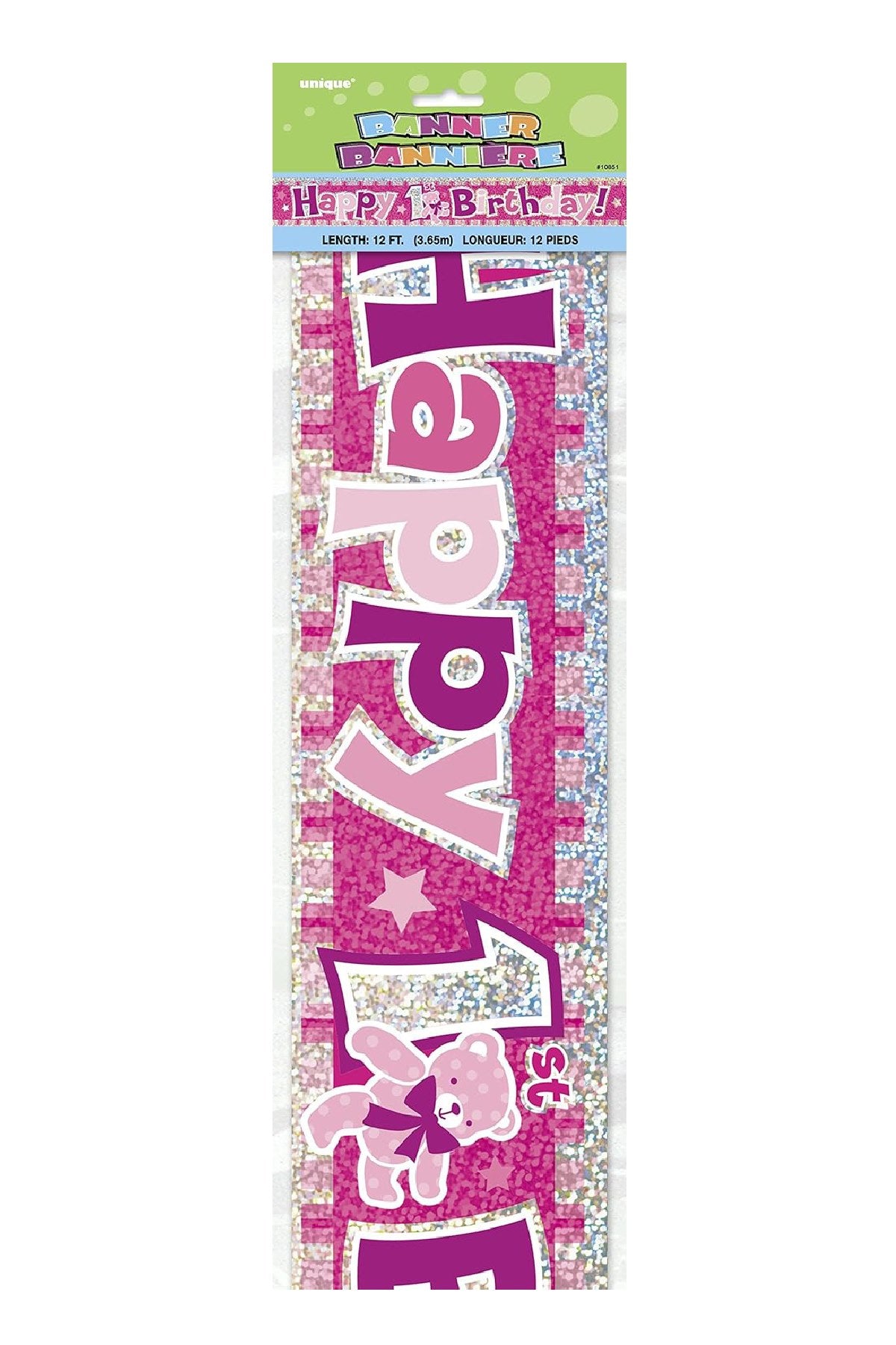 das-kost-mland-dekorationen-banner-folie-1st-bday-365cm-pink image 3