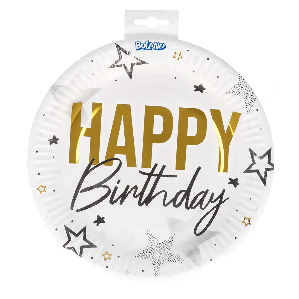 das-kost-mland-dekorationen-pappteller-happy-birthday-gold-8er image 2