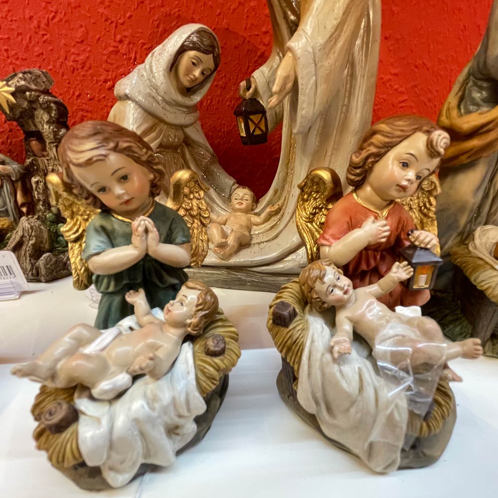 das-kost-mland-schutzengel-jesuskind-krippenfigur-10cm-blau image 3