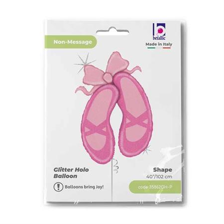 das-kost-mland-shape-ballerina-schuhe-folienballon-holo-102-cm image 2