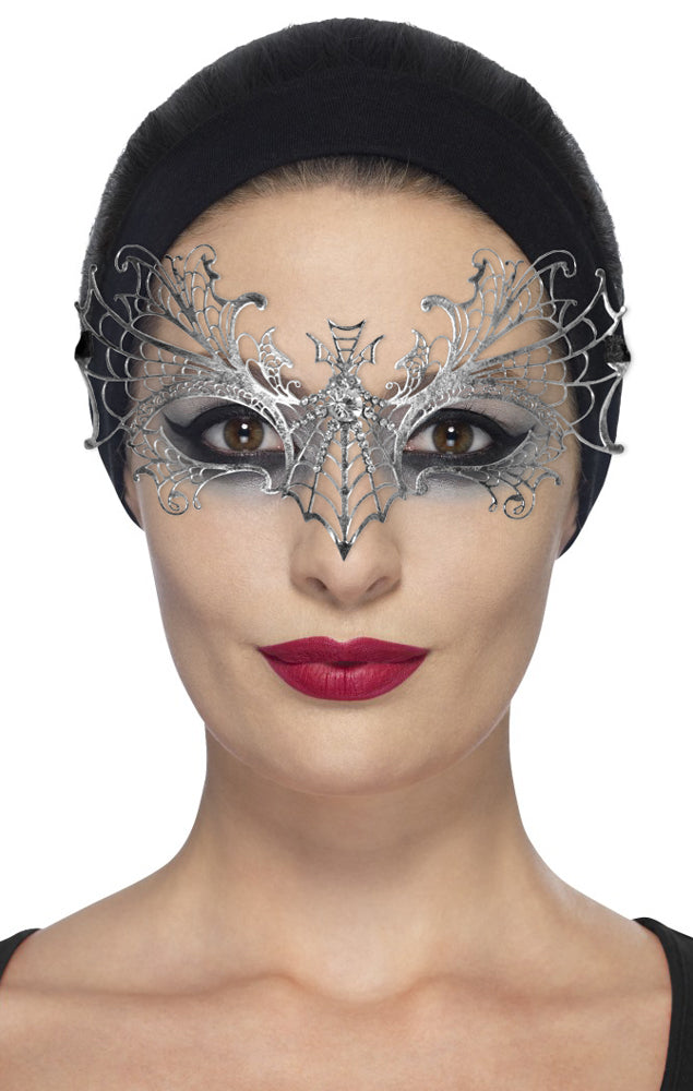 das-kost-mland-obsidia-augenmaske-silber-antik-strass image 2